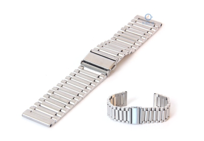 Watchstrap 24mm stainless steel silver