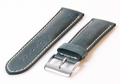 Watchstrap 24mm green leather