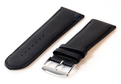 Watchstrap 26mm black leather