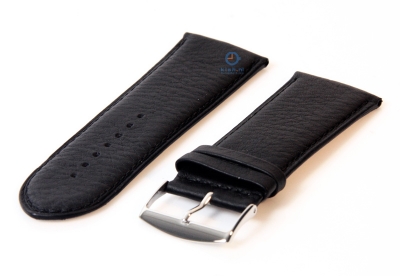 Watchstrap 32mm black leather
