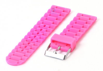 Watchstrap 24mm rubber pink