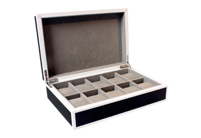 Black wooden watchbox for 10 watches
