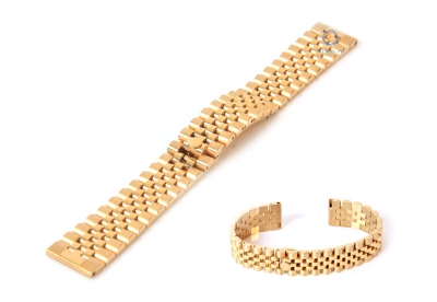 Watchstrap 18mm stainless steel gold