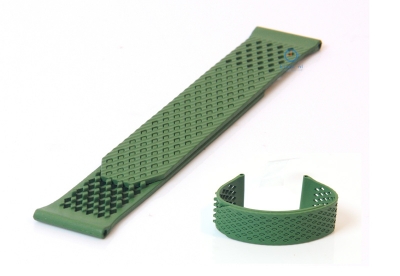Watchstrap 23mm silicone green