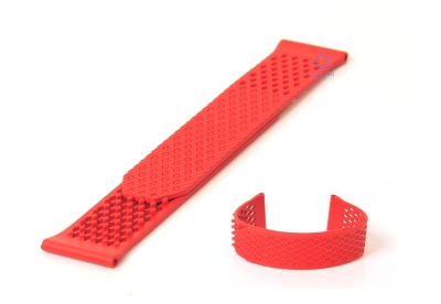 Watchstrap 23mm silicone red