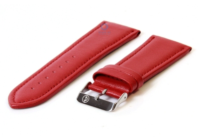Watchstrap 26mm red leather