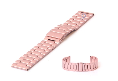 Watchstrap 24mm stainless steel pink