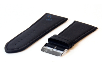 Watchstrap 38mm black leather