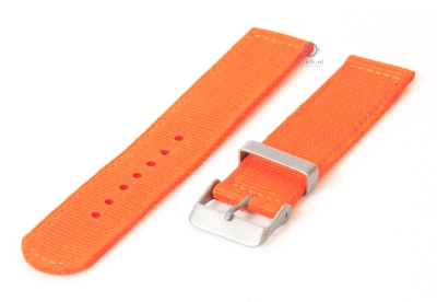Watchstrap 22mm nylon orange