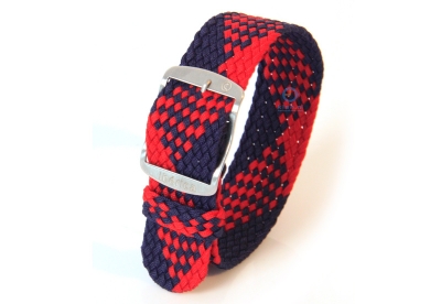 Watchstrap 20mm nylon blue/red