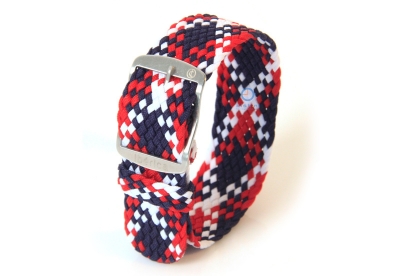Watchstrap 22mm nylon red/white/blue