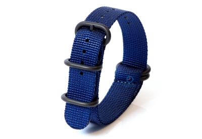 Watchstrap nylon 18mm blue