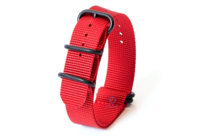 Watchstrap nylon 22mm red