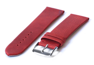 Watchstrap 24mm wine red leather