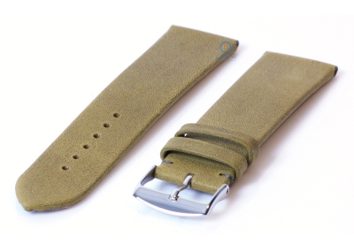 Watchstrap 24mm kaki green leather