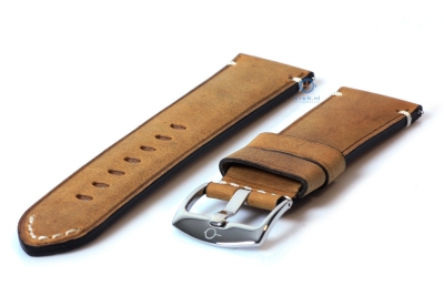Watchstrap 24mm vintage brown leather