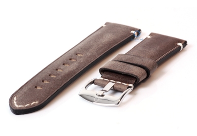 Watchstrap 24mm vintage grey leather