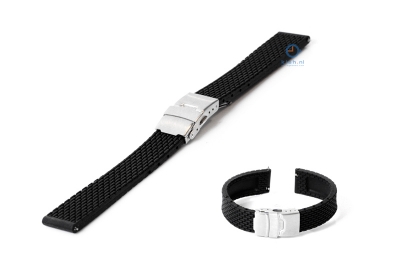 Watchstrap 18mm rubber black