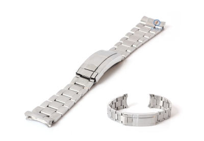 Rolex style watchstrap 21mm stainless steel silver