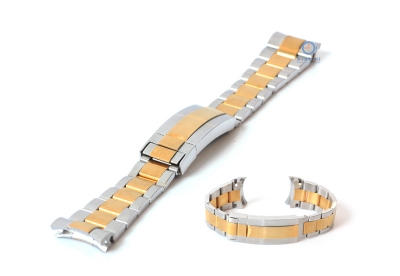 Rolex style watchstrap 21mm stainless steel silver