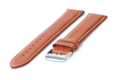 Extra long watch strap 22mm lightbrown leather - XXL