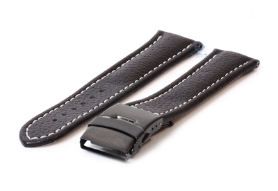 Gisoni watchstrap 24mm black calf leather
