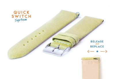 Watchstrap 20mm vintage green leather