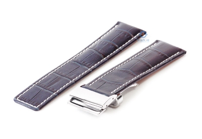 Breitling watchstrap 22mm leather blue croco