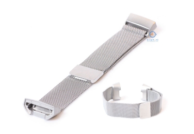 Fitbit Charge 3 watchstrap mesh silver
