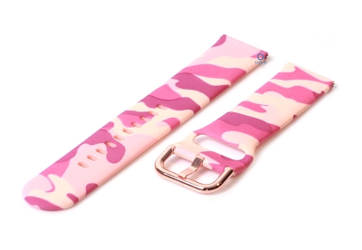 Watchstrap 20mm silicone army pink