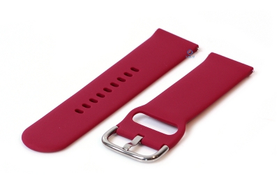 Watchstrap 20mm silicone wine red