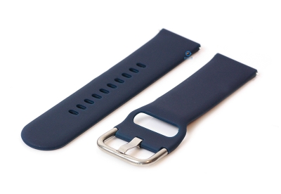 Watchstrap 22mm silicone dark blue