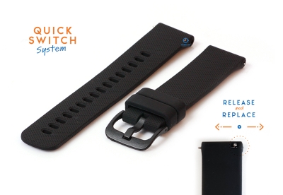 Watchstrap 18mm silicone black