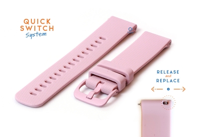 Watchstrap 18mm silicone pink