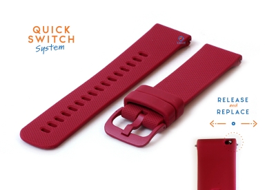 Watchstrap 18mm silicone red