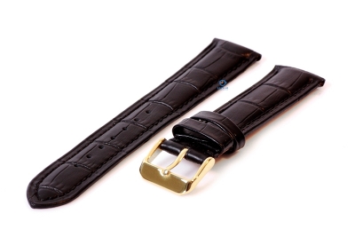 Watchstrap 16mm croco leather black
