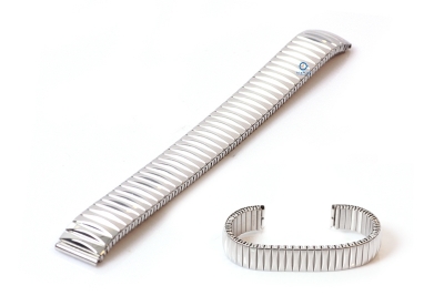 Watchstrap 14mm flexible steel silver