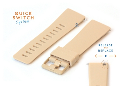 Watchstrap 23mm silione nude