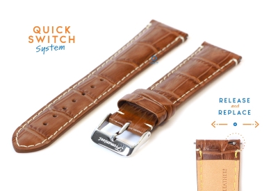 Fromanteel watchstrap croco leather brown