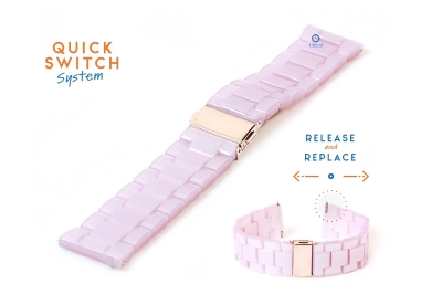 watchstrap 20mm resin pink
