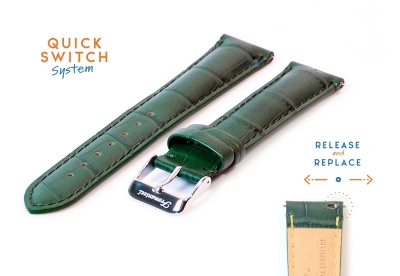 Fromanteel watchstrap croco leather green