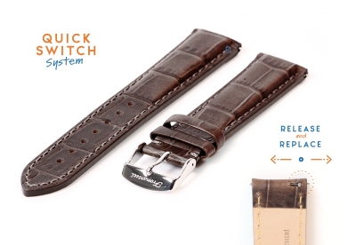 Fromanteel watchstrap croco leather grey