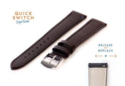 Watchstrap 16mm black leather