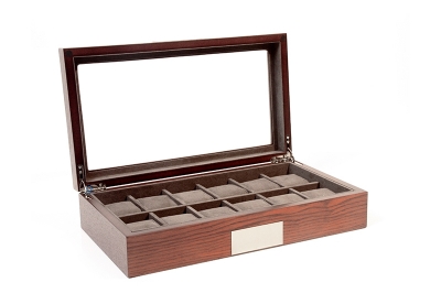 Design watchbox for 12 watches - mahogany