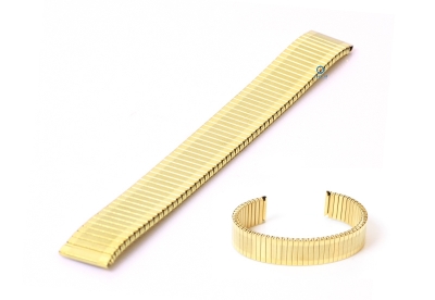 Stretchable watch strap without clasp - 16mm gold