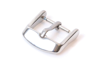 watch strap buckle 14mm silver - polished