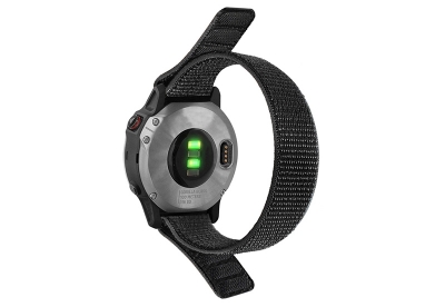 Nylon 26mm watch strap with Velcro - black
