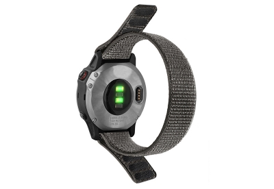 Nylon 26mm watch strap with Velcro - darkgrey