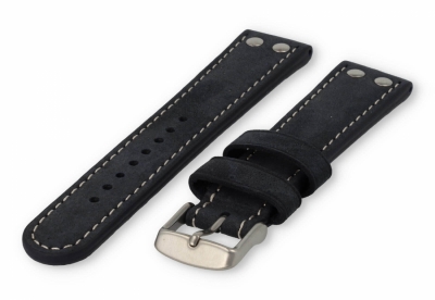 Flieger watch band 20mm navyblue leather