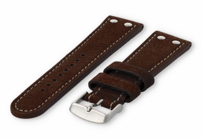 Flieger watch band 22mm chestnut-brown leather